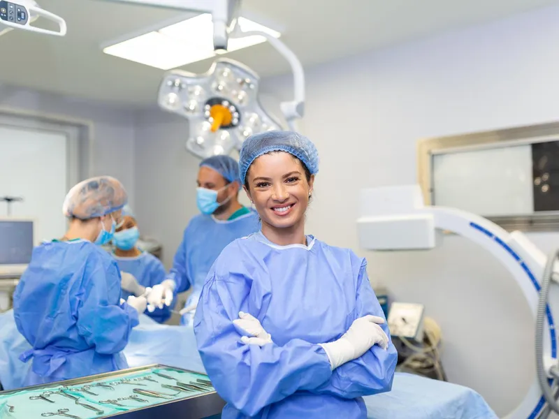 Bloc opératoire moderne de la Clinique de Champel équipé des dernières technologies chirurgicales